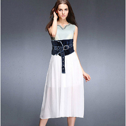 

Women's Street chic Fabric Wide Belt - Solid Colored