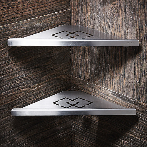 

Bathroom Shelf Wall Mount Stainless Steel 2pcs - Hotel bath