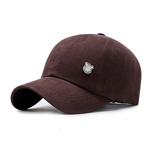 

Unisex Polyester Baseball Cap-Solid Colored Black Brown Navy Blue