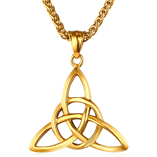 

Men's Pendant Necklace Geometrical franco chain Ethnic scottish Stainless Steel Gold Silver Necklace Jewelry One-piece Suit For Gift Daily