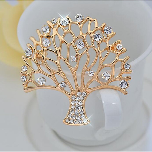 

Women's Brooches Tree of Life Elegant Brooch Jewelry Gold For Party Ceremony