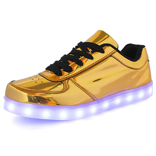 

Men's Sneakers Comfort Shoes LED Casual PU Gold Silver Fall Spring / EU40