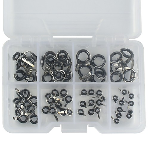 

70 pcs Fishing Tackle Box Fishing Rod Guides Fishing Snaps & Swivels Pottery Steel Stainless Easy Install Light and Convenient Easy to Use Jigging Sea Fishing Fly Fishing Bait Casting Fishing Apparel