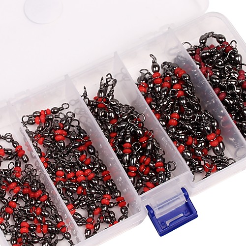 

125 pcs Fishing Tackle Box Fishing Snaps & Swivels Plastic Steel Stainless Easy Install Easy to Carry Jigging Sea Fishing Fly Fishing Bait Casting Fishing Apparel & Accessories Fishing Removal Tools