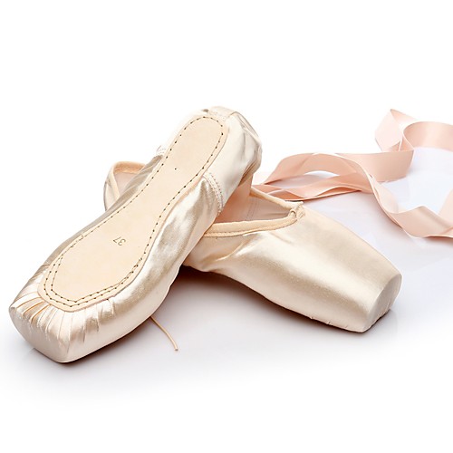 

Ballet Shoes Flat Customized Heel Pink / White Ribbon