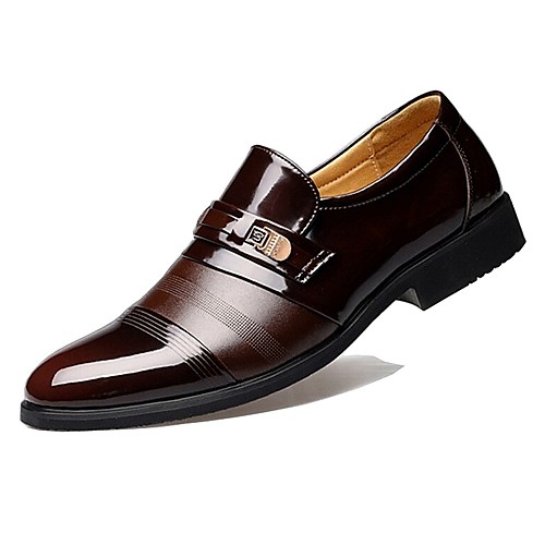 

Loafers & Slip-Ons Comfort Shoes Business Casual Party & Evening Patent Leather Black Brown Fall Spring / Buckle / EU40