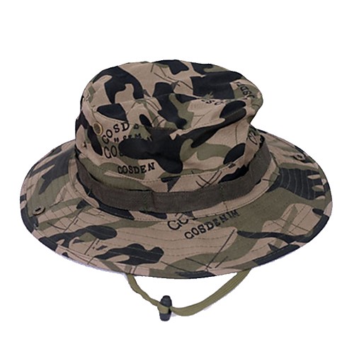 

Hiking Hat Fishing Hat Boonie hat Hat UV Resistant Breathable Dust Proof Camo Cotton Summer for Men's Women's Hunting Fishing Climbing Army Green Camouflage Grey
