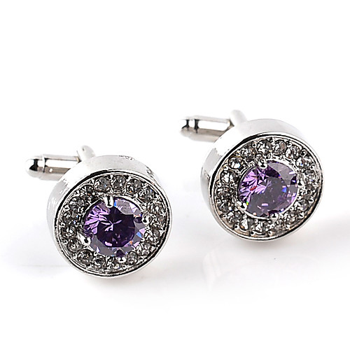 

Cufflinks Formal Classic Fashion Elegant Alloy Brooch Jewelry White Purple For Wedding Party Business / Ceremony / Wedding Evening Party