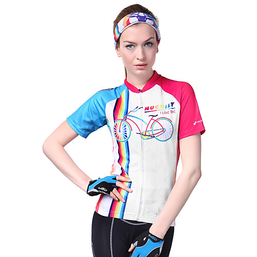 

Nuckily Women's Short Sleeve Cycling Jersey Polyester Lycra Camouflage Butterfly Bike Jersey Top Mountain Bike MTB Road Bike Cycling Breathable Ultraviolet Resistant Reflective Strips Sports Clothing