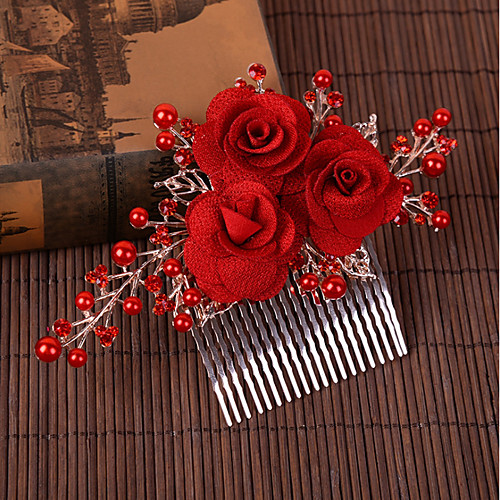

Alloy Hair Combs with Faux Pearl 1pc Wedding / Special Occasion Headpiece