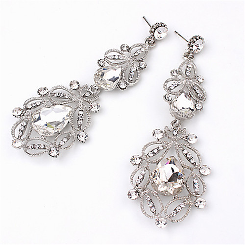 

Women's Crystal Drop Earrings Pear Cut Drop Ladies Fashion Imitation Diamond Earrings Jewelry White / Blue For Wedding Daily Masquerade Engagement Party Prom Going out