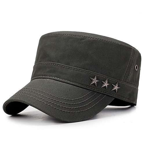 

Unisex Cotton Baseball Cap-Solid Colored Black Army Green Navy Blue