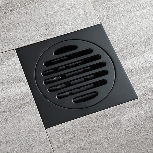 

Classic Matte Black Drain Modern Brass 1 pc - Hotel bath
