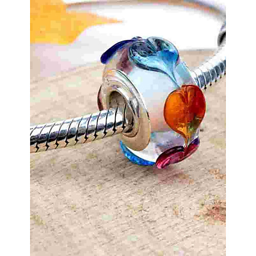 

DIY Jewelry 1 pcs Beads Glass Alloy Silver Round Bead 0.2 cm DIY Necklace Bracelet