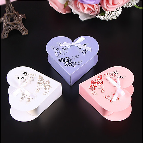 

Pearl Paper Favor Holder with Ribbons Favor Boxes - 50