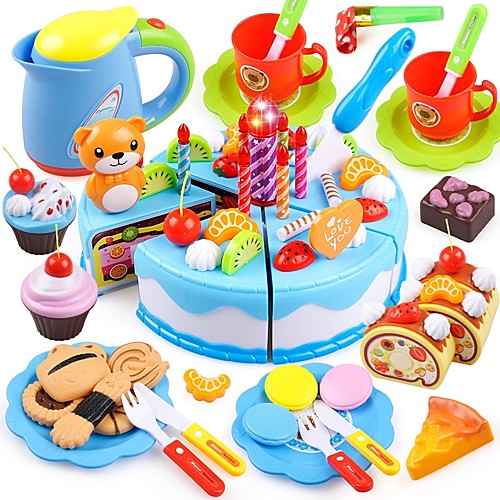 

Play Kitchen Food&Drink Cake Cake & Cookie Cutters Stress and Anxiety Relief Exquisite Parent-Child Interaction Princess Kid's Unisex Toy Gift 55-80 pcs