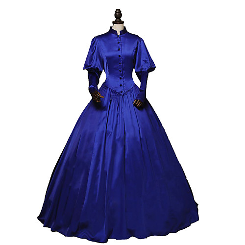 

Rococo Victorian 18th Century Vacation Dress Dress Women's Costume Sky Blue Vintage Cosplay Party Prom Long Sleeve Ankle Length Ball Gown