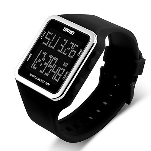 

SKMEI Couple's Sport Watch Square Watch Digital Digital Colorful Water Resistant / Waterproof Calendar / date / day Chronograph / Silicone