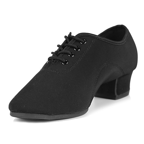 

Dance Shoes Satin Latin Shoes Heel Split Sole Customizable Black