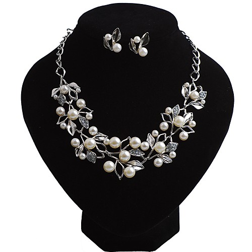 

Women's Jewelry Set Floating Flower Ladies Bohemian European Boho Imitation Pearl Earrings Jewelry Gold / Silver For Party Evening Party