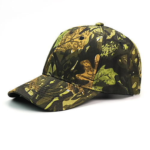 

Men's Women's Sun Hat Hiking Hat Ball Cap Summer Outdoor UV Resistant Camo Cotton Army Green Orange Green for Hunting Climbing Outdoor Exercise