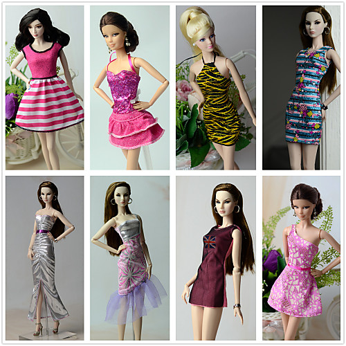 

Doll Dress Party / Evening Polyester 8 pcs Handmade Toy for Girl's Birthday Gifts / Kids