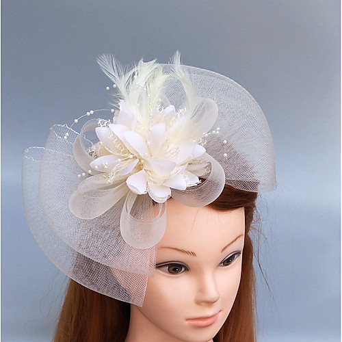 

Feather / Net Fascinators / Flowers / Hats with Feathers / Fur / Floral 1pc Wedding / Special Occasion / Horse Race Headpiece