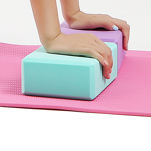 

Yoga Block 1 pcs High Density Moisture-Proof Lightweight Odor Resistant EVA Support and Deepen Poses Aid Balance And Flexibility For Pilates Fitness Gym Workout Purple Blue Pink