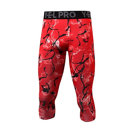 

Men's Running Pants Track Pants Sports Pants Sports Pants / Trousers Leggings Mountain Bike / MTB Running Exercise & Fitness Quick Dry Breathability Print Fashion Black Red Blue Dark Blue