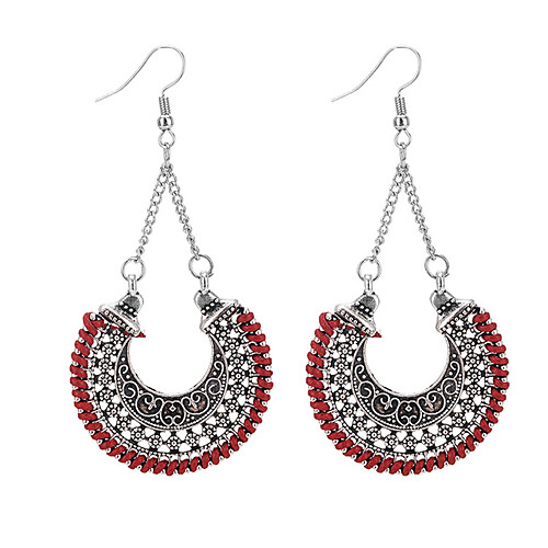 

Women's Drop Earrings Ladies Bohemian Fashion Boho Earrings Jewelry White / Black / Red For Going out