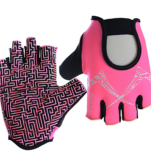 

Bike Gloves / Cycling Gloves Mountain Bike MTB Breathable Anti-Slip Sweat-wicking Protective Fingerless Gloves Half Finger Sports Gloves Black Pink for Adults' Fitness Gym Workout