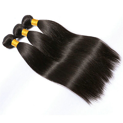 

3 Bundles Hair Weaves Brazilian Hair Straight Human Hair Extensions Remy Human Hair 100% Remy Hair Weave Bundles 300 g Natural Color Hair Weaves / Hair Bulk Human Hair Extensions 8-28 inch Natural
