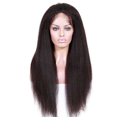 

Virgin Human Hair Glueless Lace Front Lace Front Wig style Brazilian Hair kinky Straight Wig 130% 150% 180% Density with Baby Hair African American Wig Women's Short Medium Length Long Human Hair