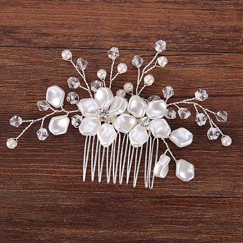 

Imitation Pearl / Rhinestone with Acrylic / Faux Pearl 1pc Wedding Headpiece