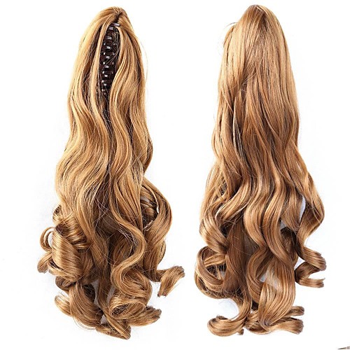 

Clip In Ponytails / Hair Piece Bear Claw / Jaw Clip Human Hair Hair Piece Hair Extension Wavy
