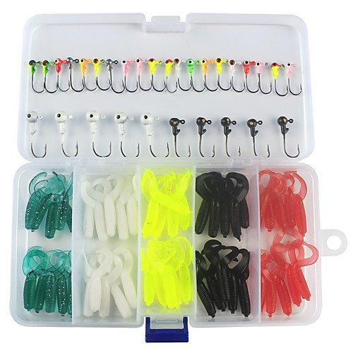 

Fishing Accessories 80 pcs Fishing Easy to Carry Easy to Use Plastic Carbon Steel Rubber Jigging Sea Fishing Fly Fishing / Bait Casting / Ice Fishing / Spinning / Jigging Fishing / Freshwater Fishing