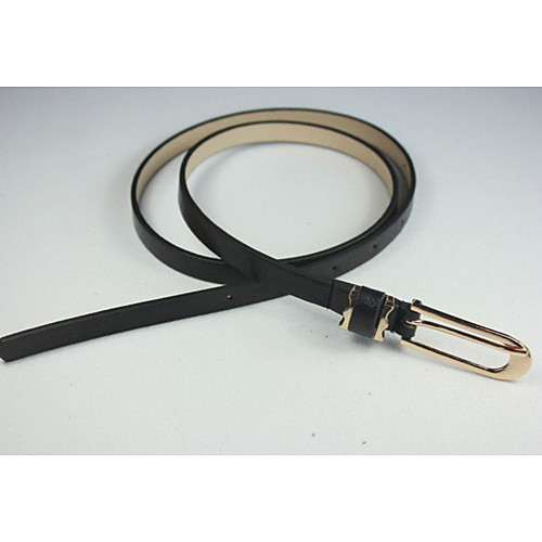 

Women's Street chic Leather Waist Belt - Solid Colored