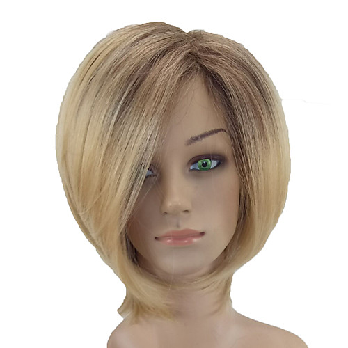 

Synthetic Wig Straight Straight Wig Blonde Short Blonde Synthetic Hair Middle Part Blonde hairjoy