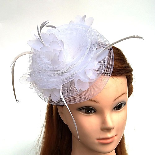 

Feather / Net Fascinators / Flowers / Hats with Feathers / Fur / Floral 1pc Wedding / Special Occasion / Horse Race Headpiece