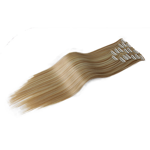 

Human Hair Extensions Straight Synthetic Hair Hair Extension Clip In Daily