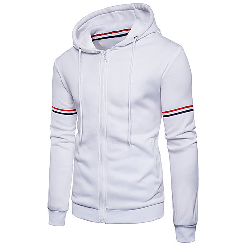 

Men's Hoodie Color Block Hooded Daily Sports Chinoiserie Hoodies Sweatshirts Long Sleeve White Black Navy Blue