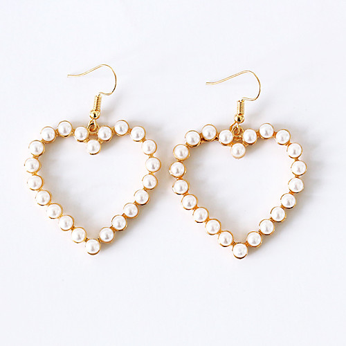 

Women's Drop Earrings Dangle Earrings Heart Ladies Sweet Elegant Imitation Pearl Earrings Jewelry Gold / Silver For Gift Valentine