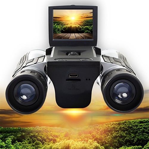 

12 X 32 mm Binoculars Digital Camera 2'' LCD Display 1080P High Definition with Video Photo Recorder Support 32G TF Card USB Observing Wildlife Bird Watching Camping Hiking Hunting Battery Included