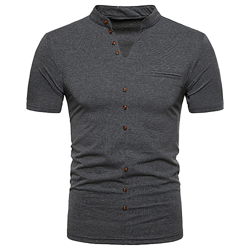 

Men's Polo Short Sleeve Daily Tops Streetwear White Black Light gray