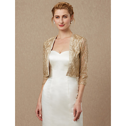 

3/4 Length Sleeve Shrugs Sequined Wedding / Party / Evening Women's Wrap With