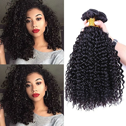 

4 Bundles Hair Weaves Brazilian Hair Deep Wave Human Hair Extensions Remy Human Hair 100% Remy Hair Weave Bundles 400 g Natural Color Hair Weaves / Hair Bulk Human Hair Extensions 8-28 inch Natural