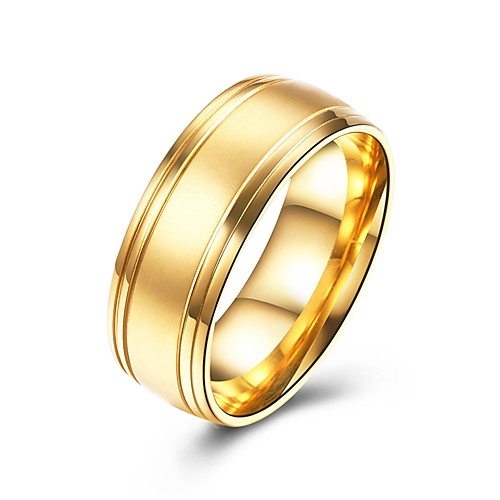 

Men's Band Ring Gold Stainless Steel Titanium Steel Circle Fashion Dubai Wedding Gift Jewelry