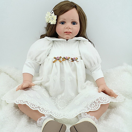 

NPKCOLLECTION 24 inch NPK DOLL Reborn Doll Baby Reborn Toddler Doll lifelike Cute Hand Made Child Safe Non Toxic Cloth 3/4 Silicone Limbs and Cotton Filled Body 24 with Clothes and Accessories for
