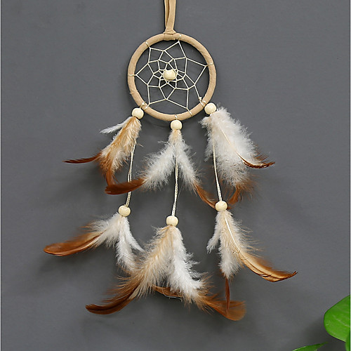 

Boho Dream Catcher Handmade Gift Wall Hanging Decor Art Ornament Craft Feather Bead Indian 306cm for Kids Bedroom Wedding Festival