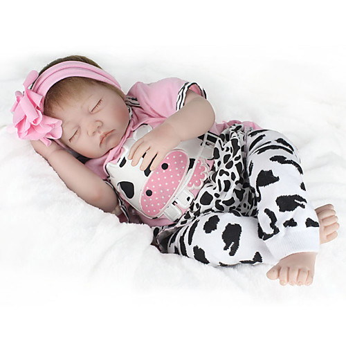 

NPKCOLLECTION 22 inch NPK DOLL Reborn Doll Girl Doll Baby Girl Reborn Baby Doll lifelike Cute Hand Made Child Safe Non Toxic Silicone Vinyl 3/4 Silicone Limbs and Cotton Filled Body with Clothes and